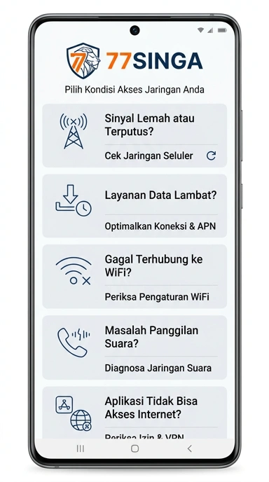 Tampilan link alternatif 77singa
