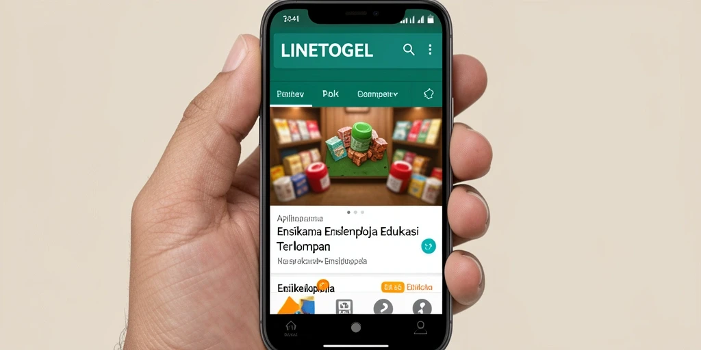 Screenshot utama LINETOGEL yang menunjukkan antarmuka aplikasi Ensiklopedia.
